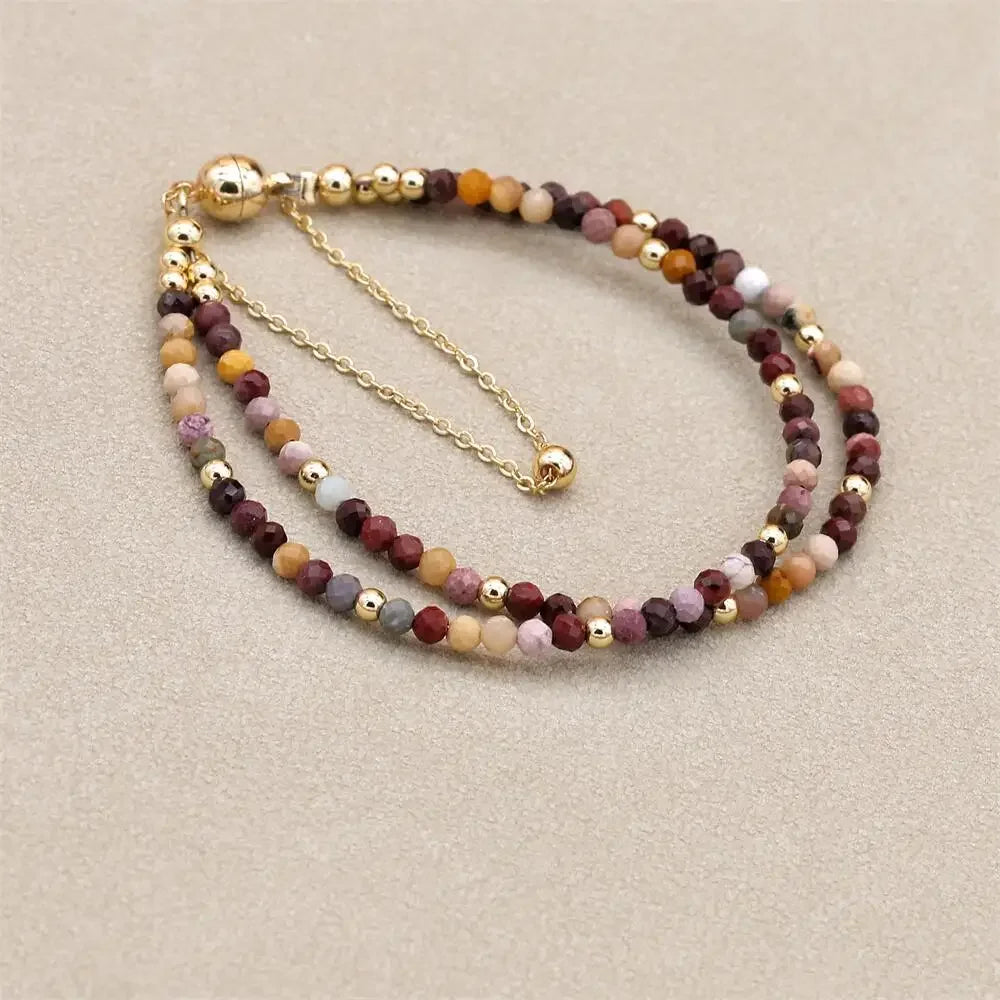 Morganite Beaded Bracelet