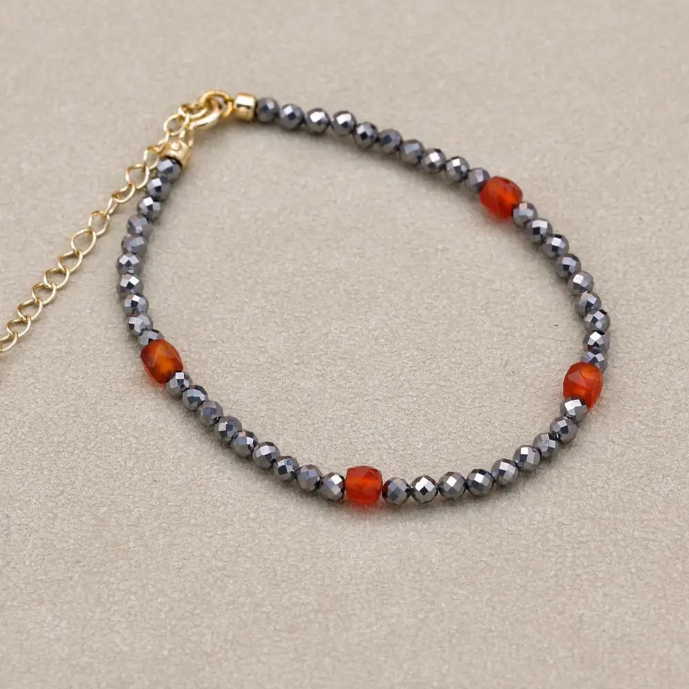 Blue Sandstone Beaded Bracelet