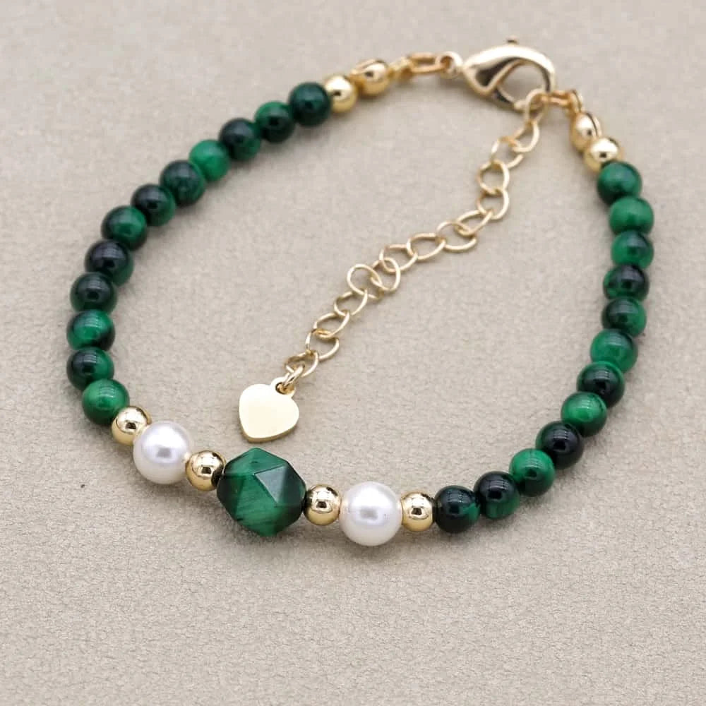 Shell Pearl & Imperial Stone Bracelet