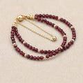Garnet Beaded Bracelet