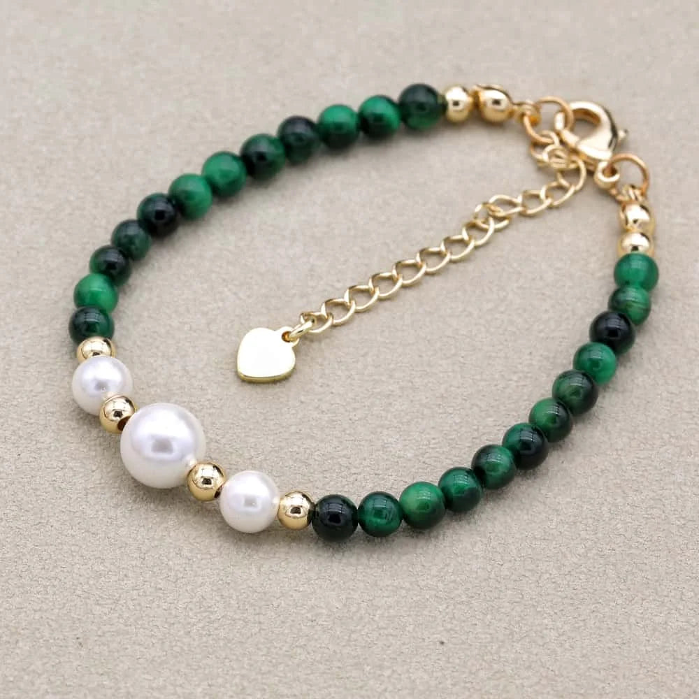 Shell Pearl & Imperial Stone Bracelet