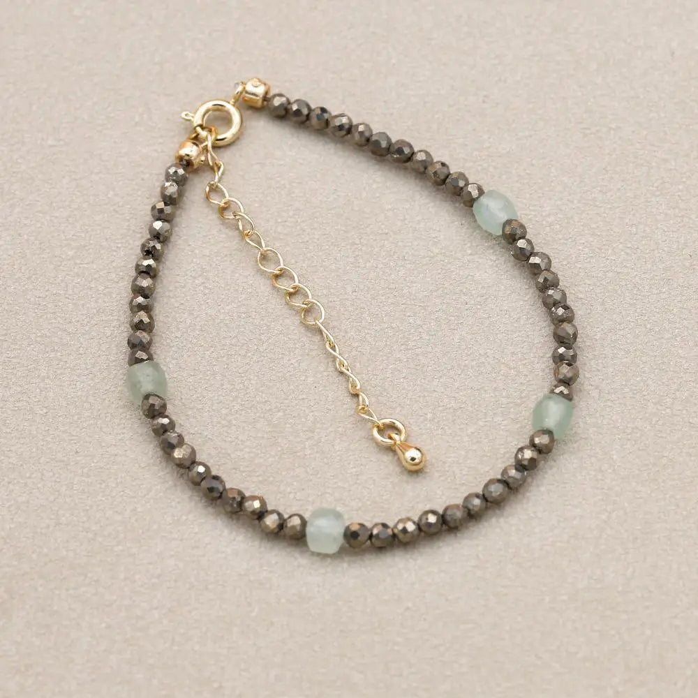 Blue Sandstone Beaded Bracelet