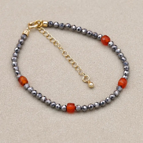 Gold Sandstone Beaded Bracelet