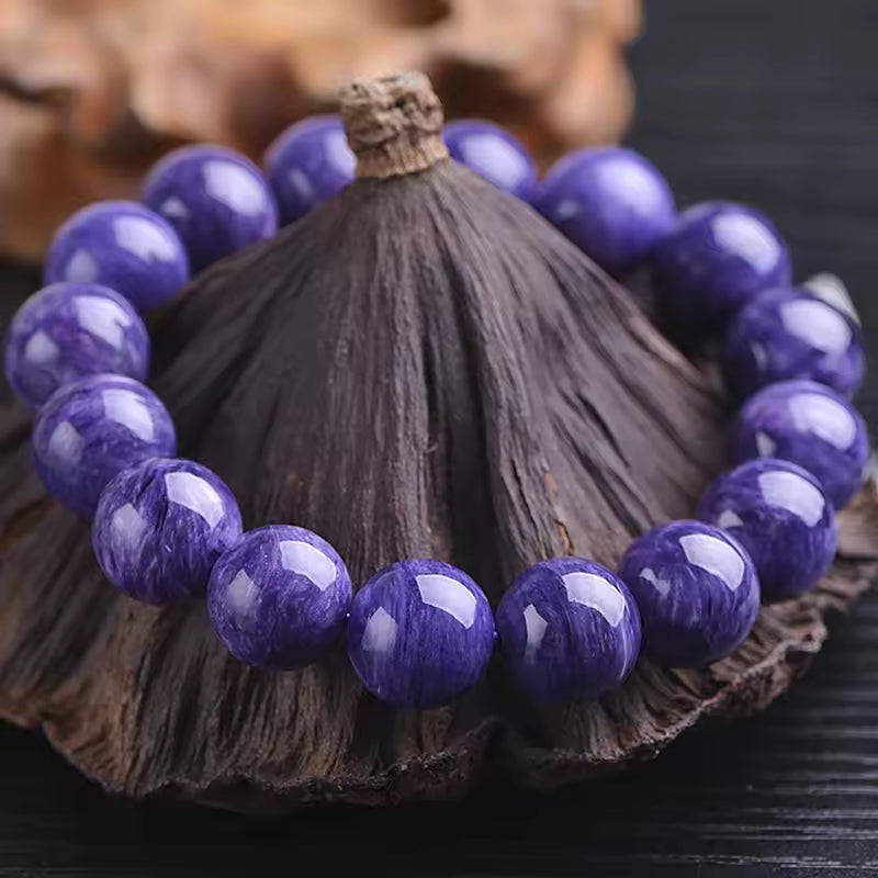 Handcrafted Amethyst Bead Bracelet